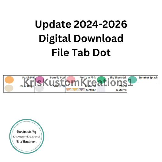 Download 2024 Update Stampin Up Paper Cardstock Tool Hanging Folder File Tabs Chart Organization Template