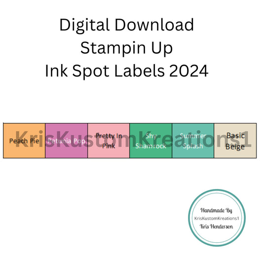 Download 2024 Ink Spot Labels Stampin Up Paper Cardstock Tool Organizer, Card Making, Card Keeper