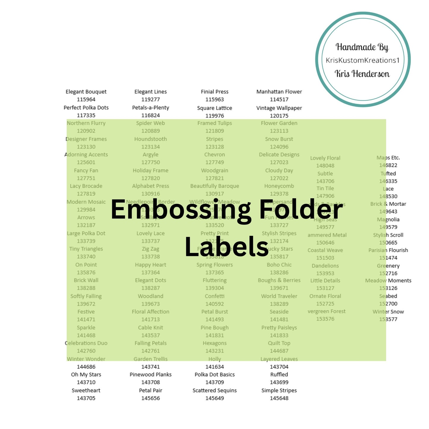Download Stampin Up Embossing Folder Labels Master Set Tool Paper Cardstock