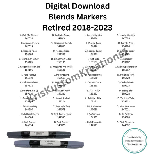Download Retired 2018-2023 Stampin Up Blends Label Collection, Paper Cardstock Tool Organizer, Card Making