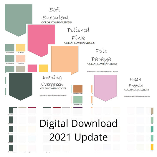 Download 2021 Update Stampin Up Paper Cardstock Color Inspiration, Reference Tool, All Color Guide Chart, Color Combo Coach