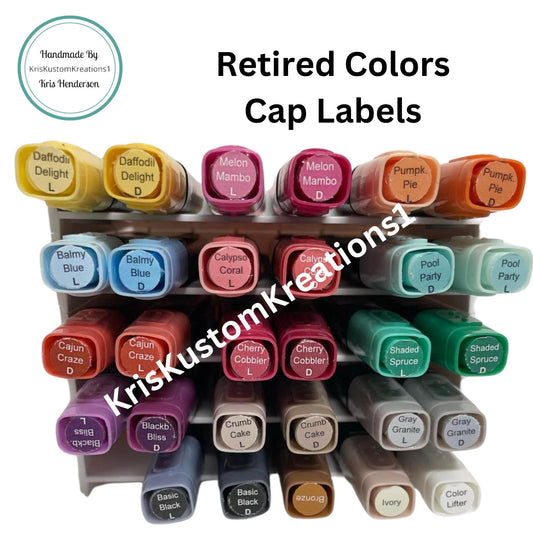 Stampin Up Blends RETIRED through 2024 Cap Label Collection, Paper Cardstock Tool Organizer, Card Making