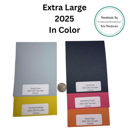 5 Genuine Extra Large 2025-2027 Stampin Up Paper Cardstock Book Color Ring Tool Color Swatch Book Sampler Guide Color Coach Cards