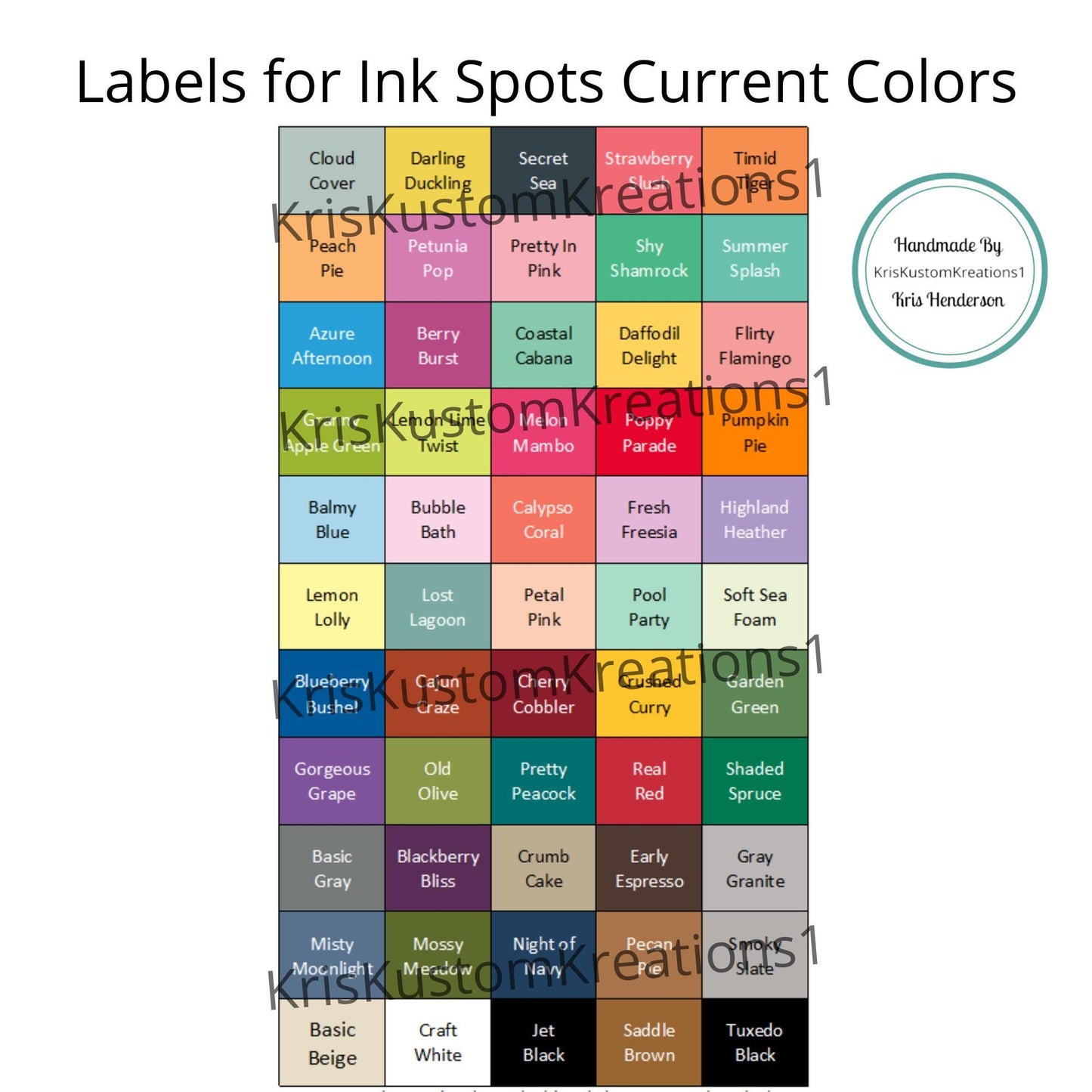 Download 55 Stampin Up Paper Cardstock Tool Organizer, Card Making, Card Keeper, Ink Spot Labels