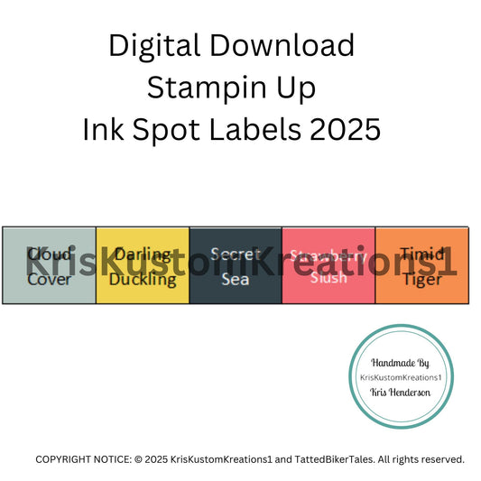 Download 2025 Ink Spot Labels Stampin Up Paper Cardstock Tool Organizer, Card Making, Card Keeper