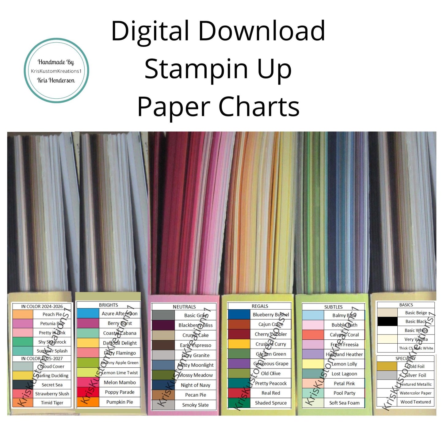 Download Stampin Up Paper Cardstock Tool Magazine Holder Color Reference Chart Organizer Template