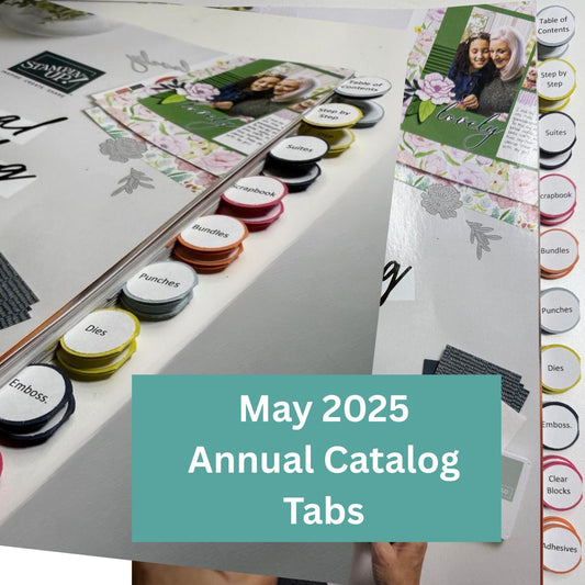 2025 - 2026 Stampin Up Catalog Idea Book Paper Cardstock Tool Category Circle Tab Punch Label