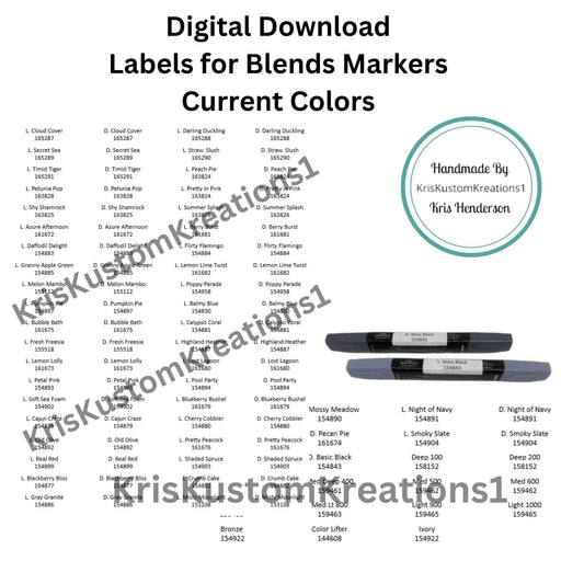 Download Stampin Up Blends Label Collection, Paper Cardstock Tool Organizer, Card Making